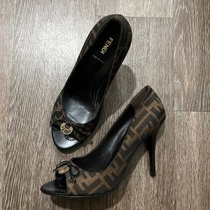 Vintage Fendi Open Toe Pumps